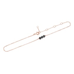 Silbernes Fußkettchen mit Salt and Pepper Diamanten Muna