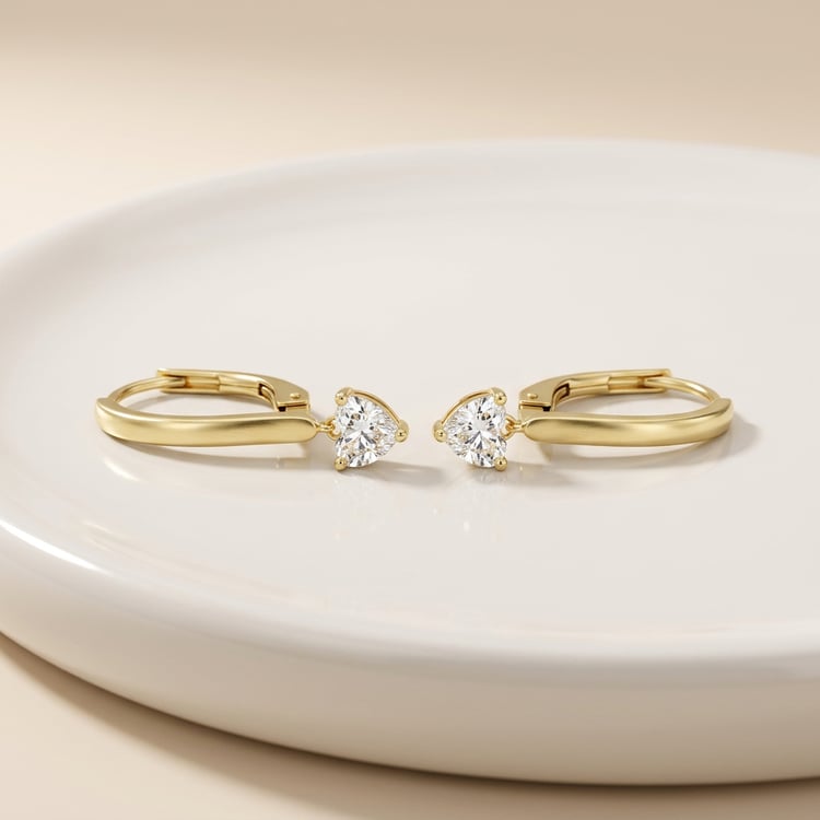 Silberne Herz-Ohrringe mit 0.25ct Lab Grown Diamanten Lola 171419