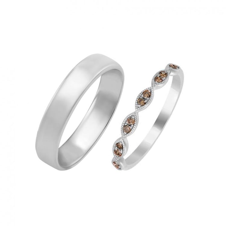 Goldene Trauringe in Vintage-Stil 30800