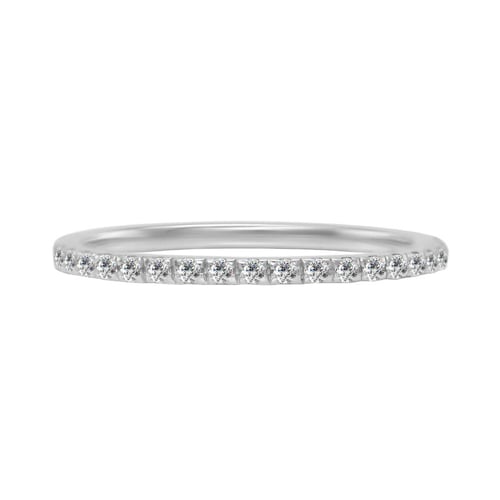 Goldset von Eternity Ring und Ring mit Trillion-Diamant Hylia