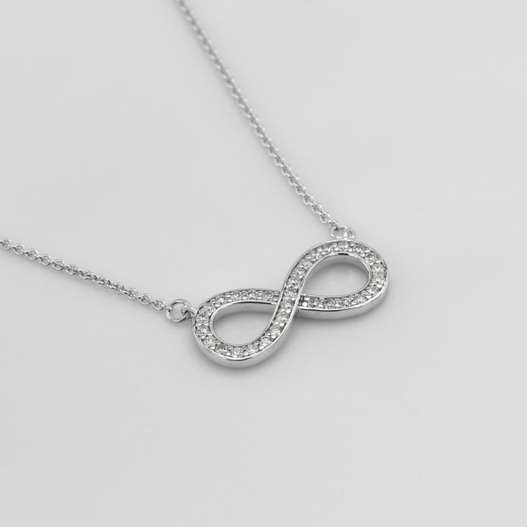 Unendlichkeit Halskette mit Diamanten 50645