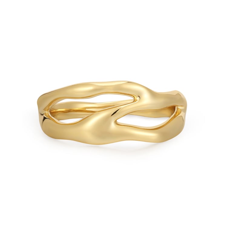 Silberner unreglmäßiger Ring Ivy