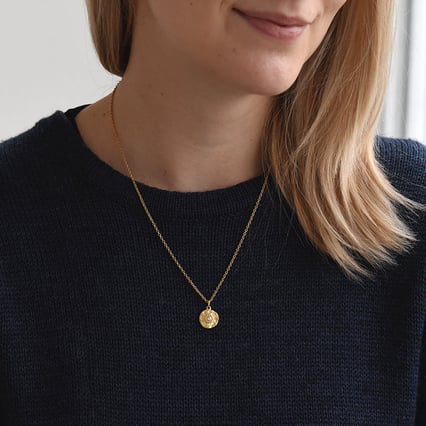 Anhänger aus vergoldetem Silber mit Zirkonia Mori