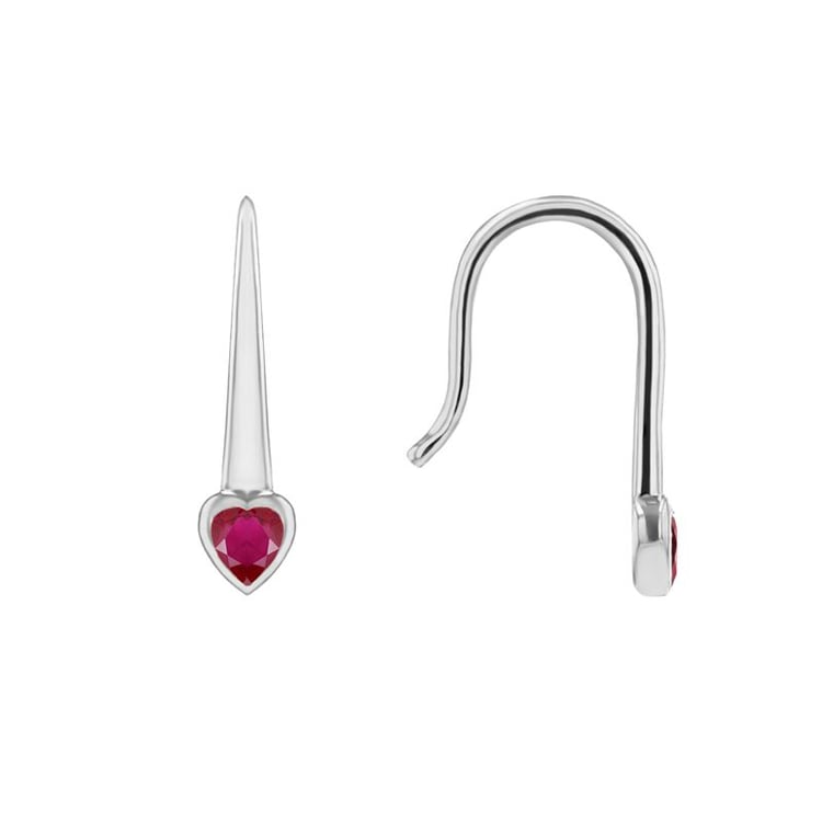 Hängeohrringe mit Rubinherzen Levy 99831