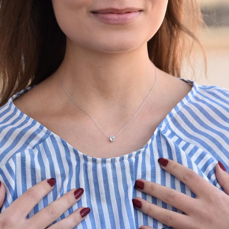 Goldene Kette mit einem IGI-zertifiziertem Lab Grown Diamanten Erin 96925