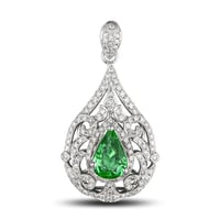 Anhänger mit Smaragd und Diamanten Alysia
