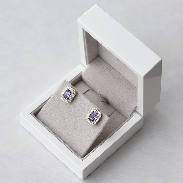 Ohrringe mit Tansanit und Diamanten Lavitra 73475