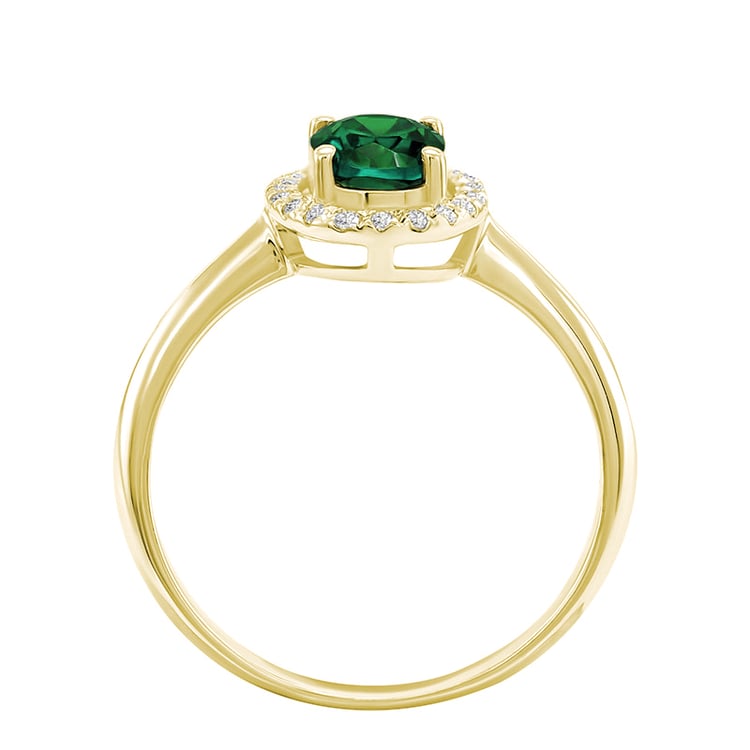 Tsavorit Granat im goldenen Ring mit Diamanten Maiken 32456