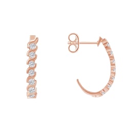 Elegante Creolen aus Gold 585 mit Diamanten Jomol