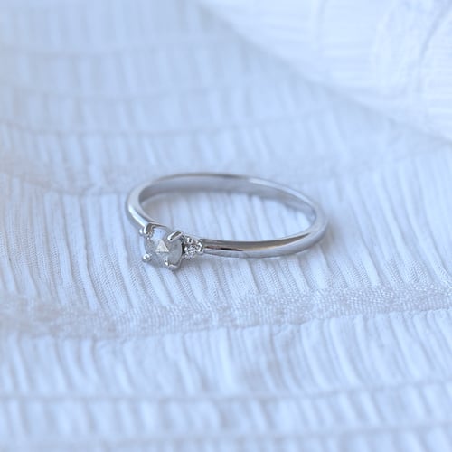 Goldring mit Salt and Pepper Diamant Hye