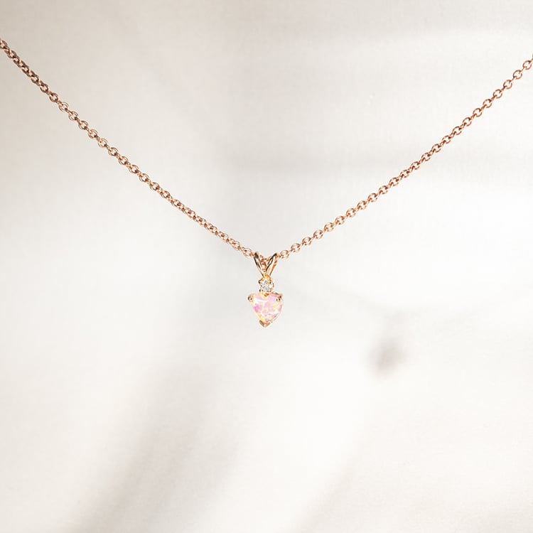 Anhänger aus Roségold mit rosa Opal Oliver 135233