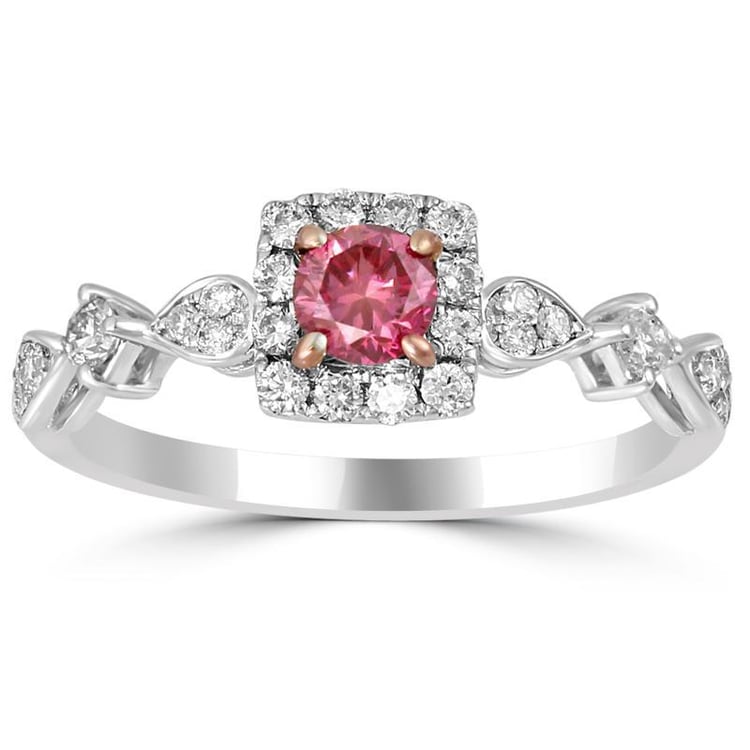 Verlobungsring mit einem zertifizierten Fancy Pink Lab Grown Diamanten Rosanna 11310