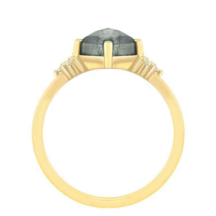 Einzigartiger Verlobungsring mit Moosachat Kettil 71323