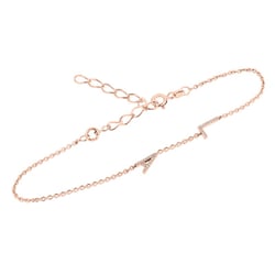 Silbernes Armband mit zwei Buchstaben und Lab Grown Diamanten Annika