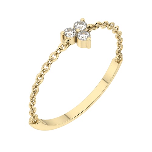 Ungewöhnlicher minimalistischer Ring mit Diamanten Luthar