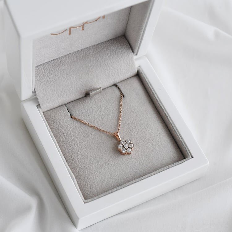 Anhänger aus Diamanten in Blumenform Puneet 92293