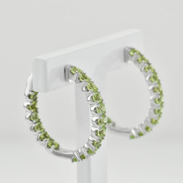 Creolen mit Olivinen aus Silber Jessie 35718