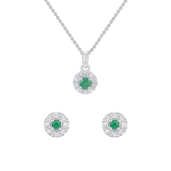 Schmuckset mit Smaragden und Diamanten aus Gold Kimber