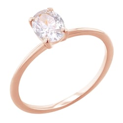 Verlobungsring mit einem ovalen Diamanten Frost