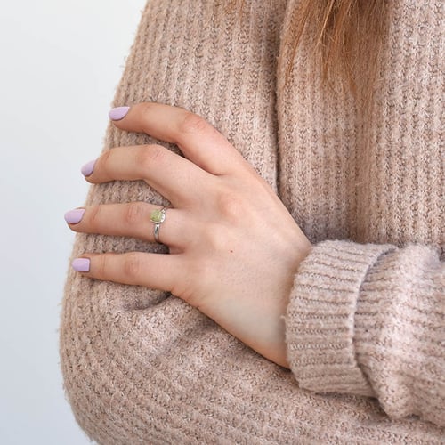 Ring aus Gold mit gelbem Rohdiamanten Gianni