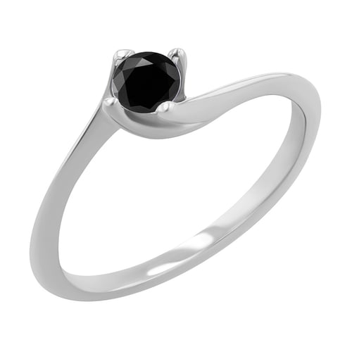 Verlobungsring mit schwarzem Diamant Nami