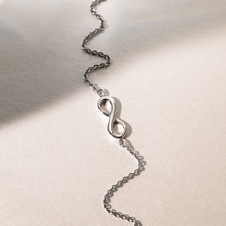 Goldenes Fußkettchen mit dem Unendlichkeitssymbol Infinity 141002