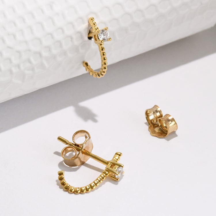 Ohrringe mit Kugeln und einem Diamanten Muvial 115953