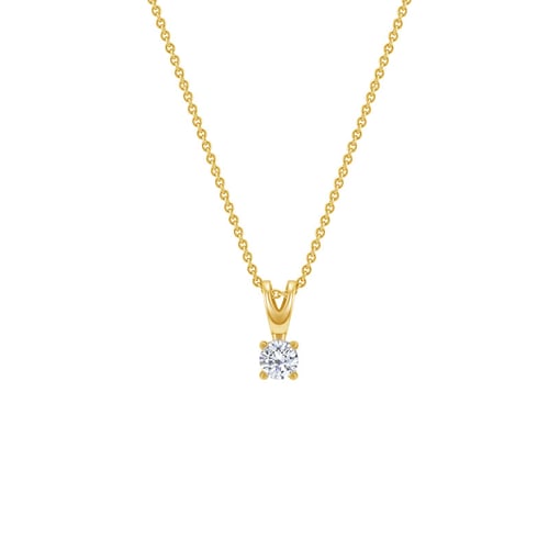 Goldener Anhänger mit Diamant Elba