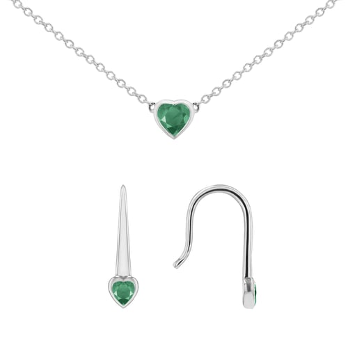 Schmuckset mit Smaragden Roshni