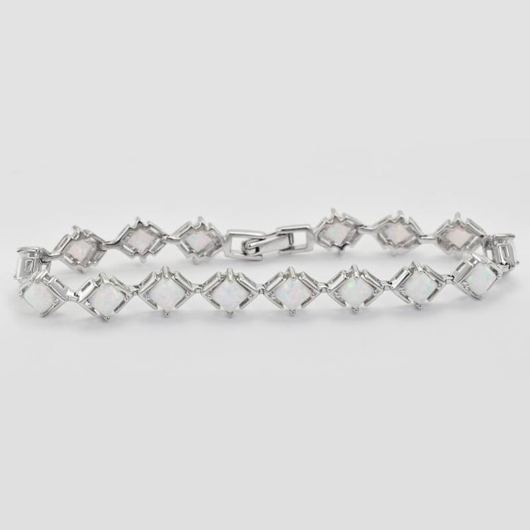 Silberarmband mit princess Opale 26696