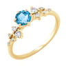 Verlobungsring mit Schweizer Topas und Diamanten Olha