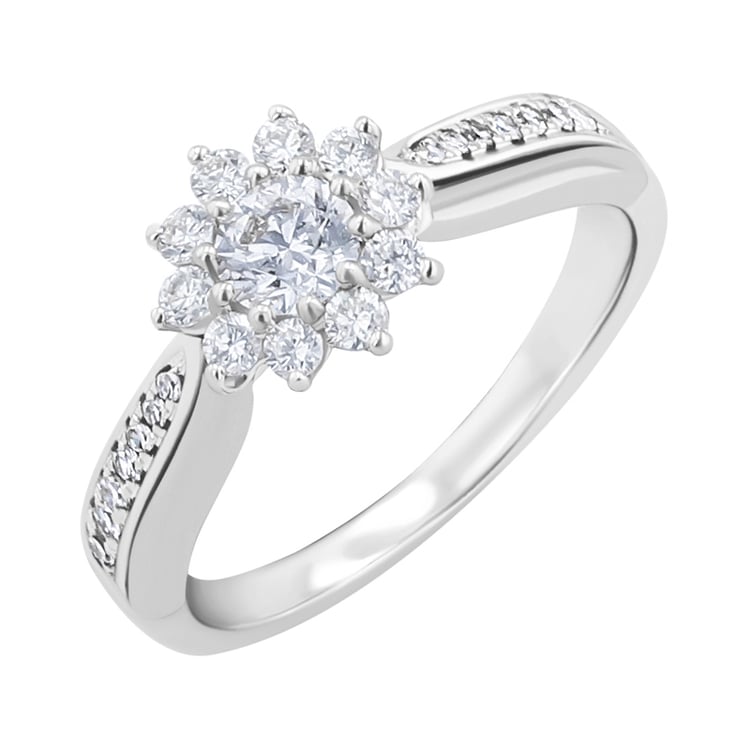 Verlobungsring mit Diamanten in Form einer Blume Evander 128951