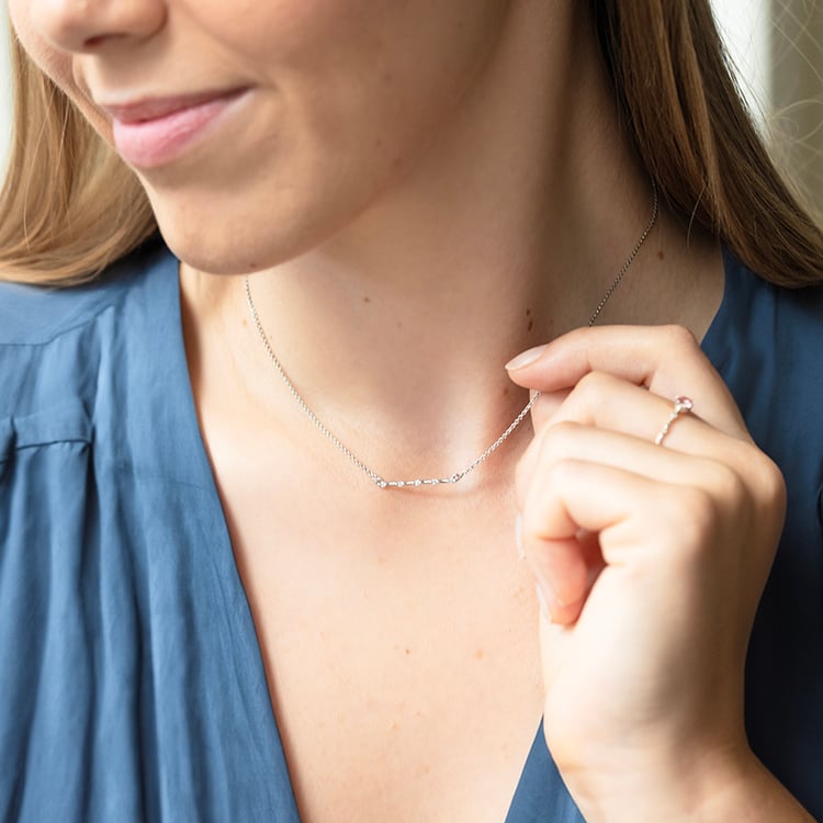 Minimalistische Halskette mit Lab Grown Diamanten Isaac 142835