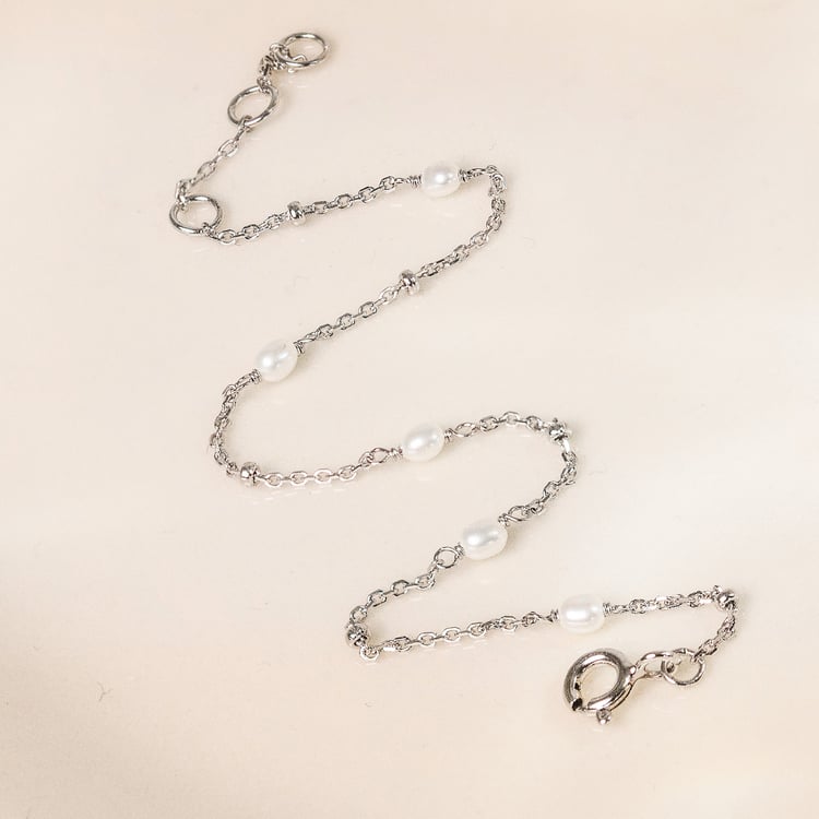 Silbernes Armband mit Perlen Malakai 164620