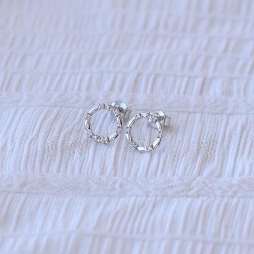 Karmaohrringe in Silber und mit Diamanten Hart