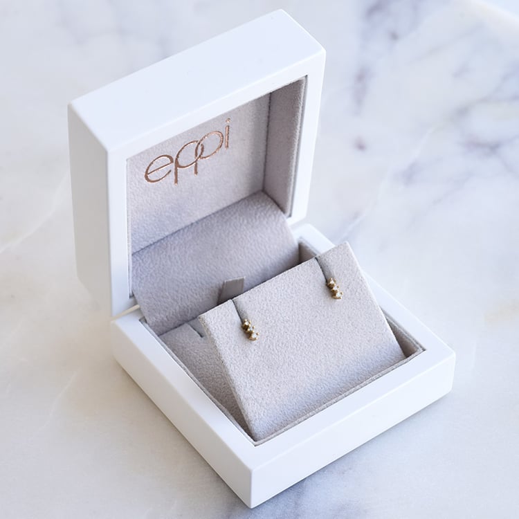 Silberne Ohrringe mit Diamanten Linus 86186