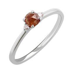 Verlobungsring mit einem braunen Salt and Pepper Diamanten Hye