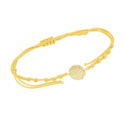 String-Armband Ball mit Gravur Ihrer Wahl Basketball