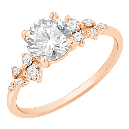Verlobungsring mit Buchstaben und Diamanten Olha