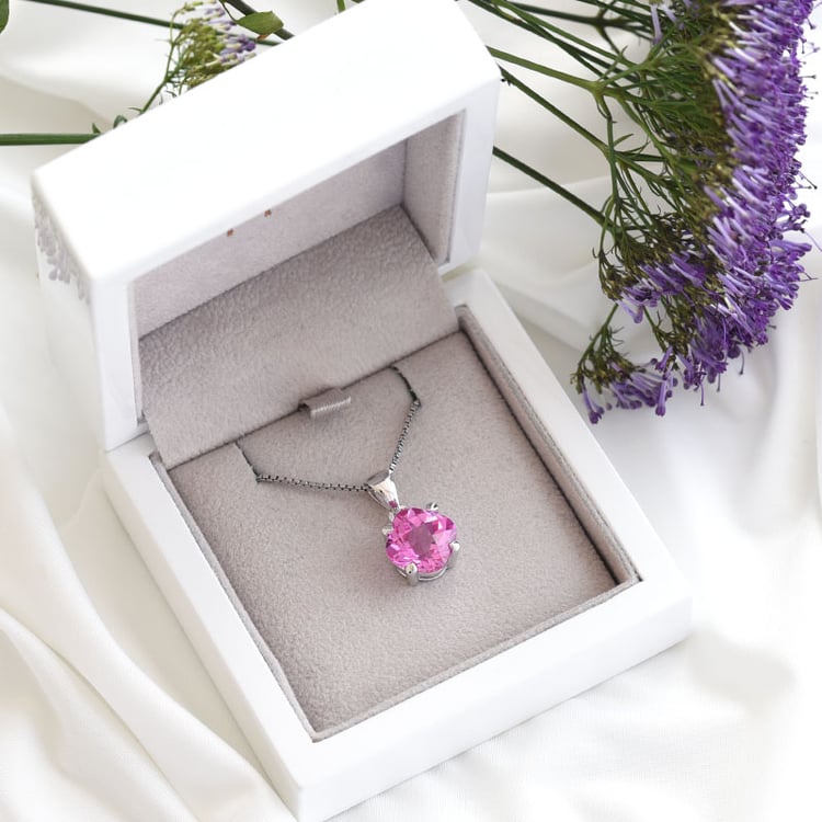 Anhänger aus Silber mit rosa Saphir Sidney 82345