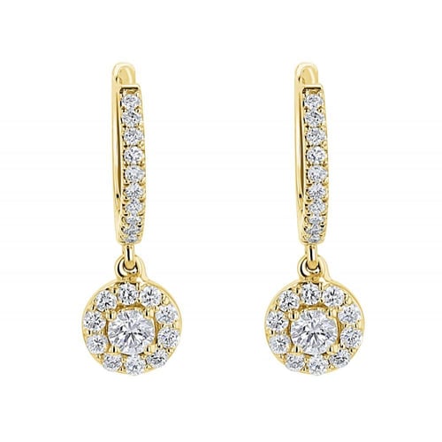Silberne runde Ohrringe mit 0.13ct Lab Grown Diamanten Madhu