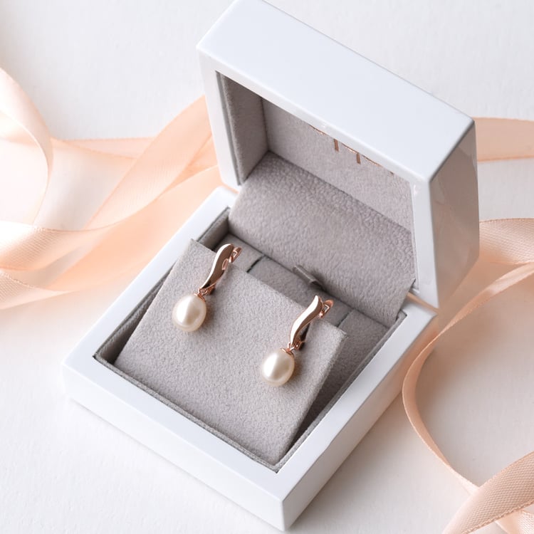 Perlenohrringe aus vergoldetem Silber Keara 78105