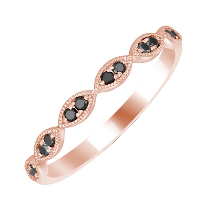 Zarter Eternity-Ring aus Gold mit schwarzen Diamanten Talita