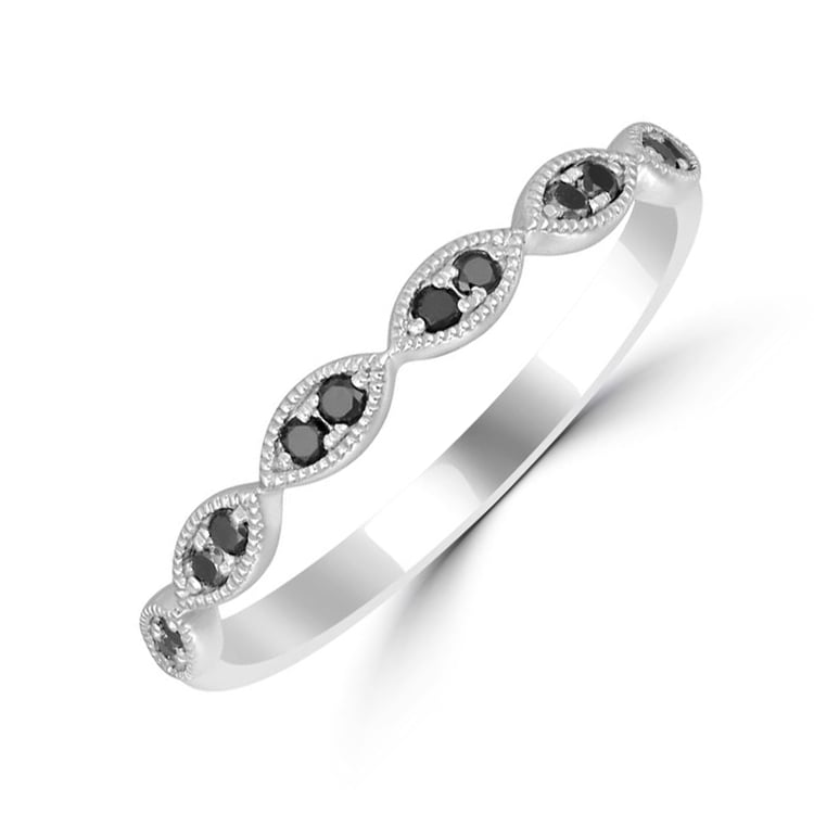 Eternity schwarze Diamanten Trauring 36560