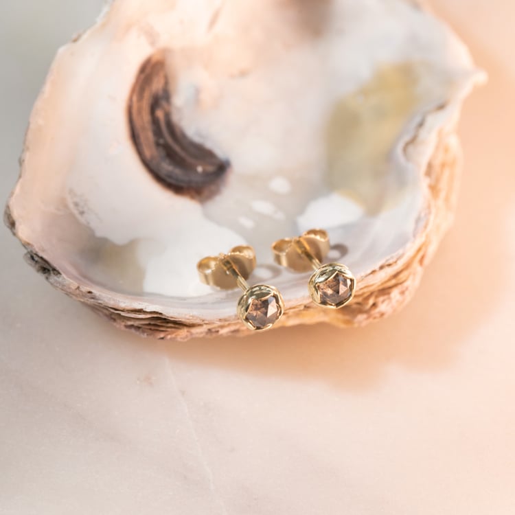 Minimalistische Ohrringe mit Salt and Pepper Diamanten Shyla 103539