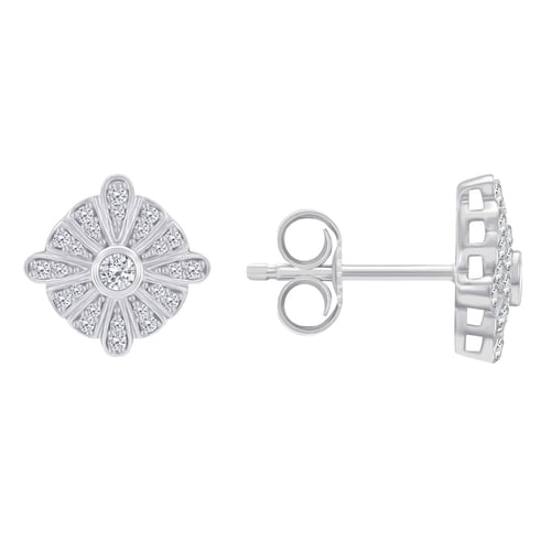 Wunderschöne Ohrstecker voll von Diamanten Jodene