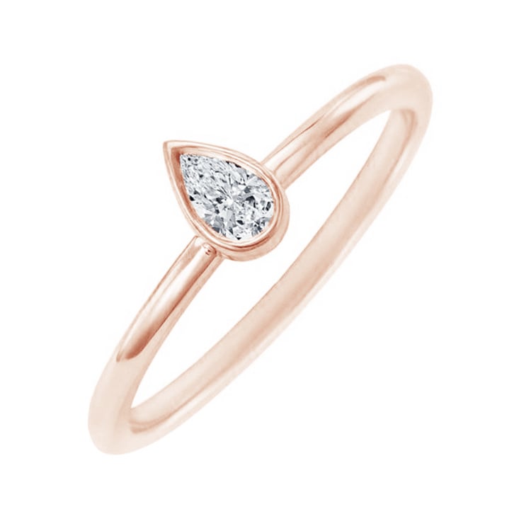 Minimalistischer Ring mit Pear Diamanten Nunez 100345