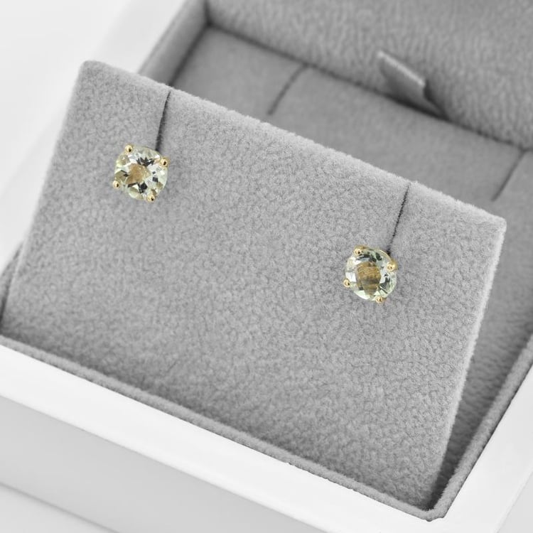 Ohrringe aus Gold mit runden Amethysten Hulda 45094