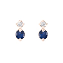 Minimalistische Ohrringe mit Saphiren und Diamanten Durante