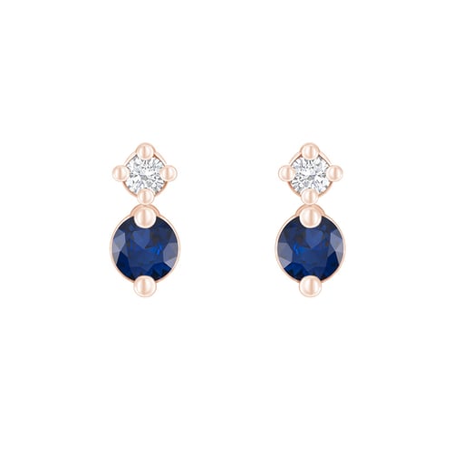Minimalistische Ohrringe mit Saphiren und Diamanten Durante